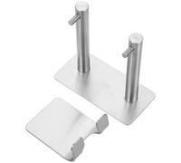 Hoement Support pour Sèche-Cheveux Mural en Inox 304 sans Perforation Crochet pour Câble Auto-Adhésif Étagère Compacte pour Salle de Bain et Toilettes Installation Facile et Gain de