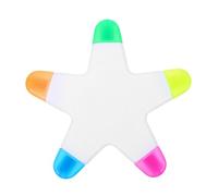 Hoement Surligneur Étoile Cinq Couleurs pour Étudiants, Plastique, Notes | Lecture et Journal, Écriture, Dessin, Faible Fuite, Format Compact, Usage Scolaire pour Adolescents
