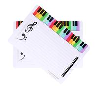 Hoement Tableau Blanc Magnétique Effaçable à Sec Notes de Portée pour Musique 2 Pièces en Plastique pour L'enseignement Pratique à Domicile
