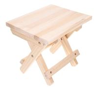 Hoement Tabouret Carré en Bois Massif Antidérapant Tabouret Simple Pliant Maison Siège Solide Naturel Couleur Bois Multifonction pour Garçon et Filles et Usage Domestique