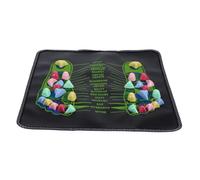 Hoement Tapis de Réflexologie Pierre pour Massage des Coussin Acupression Confortable et Antidérapant Stimulation Ciblée des Points Acupression pour Relaxation Soin Jambes Adapté Maison