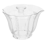 Hoement Tasse à Thé Verre Borosilicaté Haute Résistance Décorative et Légère avec Couvercle pour Maison Bureau et Maison de Thé