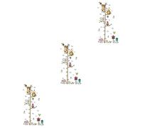 Hoement Toise Porte 3 Pièces Dessin Animé Wall Sticker Première Courbe De Croissance Enfants Wall Sticker Carte Du Monde Animaux Autocollants Enfant Croissance Dessin Animé Sticker Hauteur