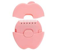Hoement Tondeuse à Cheveux Peigne Rasoir Sécurisé pour Garçon et Filles, Ciseaux Coupe-frange Anti-coupure, Accessoire Coiffure Portable Rose, pour Coupe Douce des Nourrissons