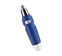 Hoement Tondeuse à Poils de Nez Électrique Bleue Compacte en Plastique et Métal, Usage Quotidien pour Homme et Femme, Appareil de Soin Personnel Portable sans Pile