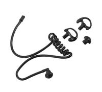 Hoement Tube Acoustique Remplaçable en Caoutchouc Noir avec Embout Auriculaire M, Compatible Large pour Casque de Radio Bidirectionnelle en Extérieur ou Milieu Industriel