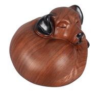 Hoement Urne Funéraire Nettoyage Simple en Résine Forme Chien Endormi pour Chien Ne Décolore Pas Souvenir pour Rebord de Fenêtre ou Bibliothèque pour Propriétaires en Deuil