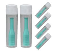 Hoement Ventouse pour Lentilles de Contact Vertes 6pcs avec Étui Portable en Abs Surface Antidérapante pour Voyage et Entretien des Lentilles Rigides