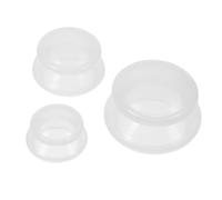 Hoement Ventouses en Silicone Transparent pour Musculaire et Créer une Aspiration Kit de 3 Ventouses Thérapeutiques pour Massage Corporel