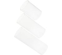 Hoement Verre Cylindrique Transparent Bougeoir Pare-Vent, 3 Pièces | Forme Simple, Usage à Domicile, Structure Solide, Style Épuré, pour Bougie Pilier et Décoration