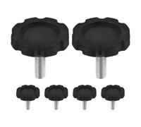 Hoement Vis de Base de Parasol M8, 6 Pièces Lot de Vis pour Parasol de Jardin, Rechange pour Pied, Résistantes aux Intempéries, Noir