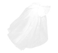 Hoement Voile de Mariée pour Animaux de Compagnie, Couvre-Chefs pour Chiens, Nœud Blanc en Polyester, Fixation Peigne, pour Mariages et Décoration de Fête, Petits Animaux