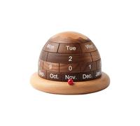Hoepavy Calendrier 2024/25, calendrier perpétuel, calendrier perpétuel réutilisable, calendrier de bureau en bois, décoration de bureau, calendrier perpétuel, pour magasin, bureau, décoration