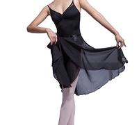 Hoerev Adultes Pure Wrap Jupe, Jupe Ballet Ballet Danse Dancewear,Noir,L