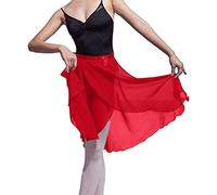 Hoerev Adultes Pure Wrap Jupe, Jupe Ballet Ballet Danse Dancewear,Rouge,XL