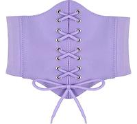Hoerev Dames Filles Élastique Large bande Élastique Attaché Guêpe Corset Taille Ceinture Bustiers Corsets
