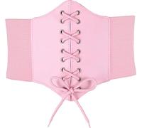 Hoerev Dames Filles Élastique Large bande Élastique Attaché Guêpe Corset Taille Ceinture Bustiers Corsets