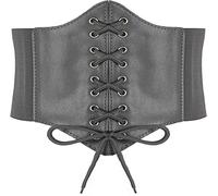 Hoerev Dames Filles Élastique Large bande Élastique Attaché Guêpe Corset Taille Ceinture Bustiers Corsets