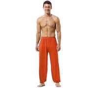 Hoerev Super Doux Modal Spandex Harem Yoga Pantalon Pilates，Orange，S