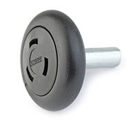 Hörmann 3039956 Roulette inférieure avec axe de 40 mm ferrure N/L/BL/Z/BZ pour un mouvement fluide de la porte de garage Noir