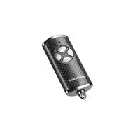 Hörmann 4511585 Émetteur manuel HSE 4 BS (fréquence 868 MHz, carbone brillant, motorisation de porte de garage avec capuchons chromés, piles, dimensions 28 x 70 x 14 mm, anneau inclus)