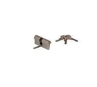 Hörmann Cylindre profilé (nickelé, avec 3 clés, 31,5 x 31,5 mm) 31070, argent