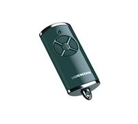 Hörmann Émetteur manuel HSE 4 BS (fréquence 868 MHz, anthracite brillant, motorisation de porte de garage avec capuchons chromés, piles, dimensions 28 x 70 x 14 mm, anneau inclus) 4511573