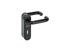 Hörmann FS Poignée de porte D-110 courte pour BB/PZ Noir PPN (poignée coupe-feu pour porte coupe-feu/porte multifonction H8-5/Quadro/MZ) 545970