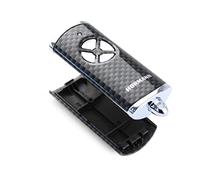 Hörmann HSE4BS 4510788 Boîtier vide pour émetteur manuel HSE4BS Aspect carbone brillant Sans pile Sans platine Pièce de rechange Coque supérieure et inférieure