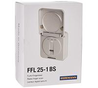 Hörmann Lecteur de doigts sans fil FFL BS (868 MHz, pour jusqu'à 25 empreintes digitales, couvercle à charnière, couleur RAL 9006) 4511870, gris
