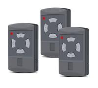 Hörmann Lot de 3 émetteurs manuels de remplacement pour porte de garage Hörmann 40,685 MHz 4 canaux compatibles avec HS2-40, HS4-40, HSE2-40, HSE4-40, HSM2-40, HSM4-40, bouton gris