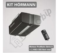 Hörmann ProMatic 4 - 4510295 - Moteur porte de garage - 600 N - BiSecur 868 Mhz + Télécommande HSE 4 BS + Goodie Domobip