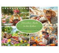 Hörnchen-Mode in der Natur. Niedliche Eichhörnchen auf trendiger Mission (Tischkalender 2026 DIN A5 quer), CALVENDO Monatskalender: Flauschige Gesellen beim lustigen Fotoshooting