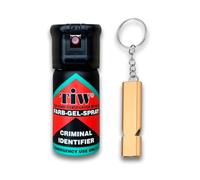 HOERNECKE TIW Spray de Défense Anti Agression 40ml + Sifflet d’Alerte - Gel Marquant Rouge Indélébile Portée 4m - 100% Légal - Format Compact Poche & Sac à Main - Femme & Homme