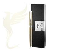 Hörner Primus Natura Stylo-plume - Corps en bois véritable avec grain individuel - Débit d'encre doux - Plume en acier inoxydable - Pour cartouches d'encre standard, coffret cadeau