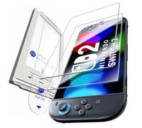 Hoerrye Lot de 2 films de protection d'écran en verre trempé pour Nintendo Switch 2 - Accessoires Switch2 2025 - Transparent HD [Démontage automatique de la poussière sans bulles] incassable