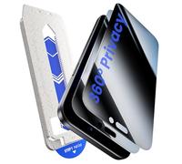 Hoerrye Lot de 2 protections d'écran en verre blindé pour iPhone 17 Pro - [Anti-espion à 360°, sans bulles, dépoussiérant automatique, 9H+ standard militaire incassable, compatible avec les coques de