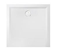 Hoesch douche en Muna minérale Muna 4222.010 75 x 75 x 3 cm, blanc , en Solique, antidérapant