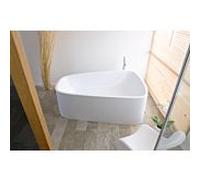 Hoesch Duo Bath 3698.010 blanc, 179,8x117,3cm, pose libre, débordement gauche