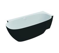 Hoesch Hoesch Baignoire indépendante LABRILLIANTE ÜL-Gar. Com +, noir-blanc, 180x80 cm, droite Quantité:1
