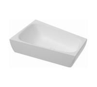 Hoesch Hoesch iSENSI Baignoire trapèze 150x100cm, gauche, sortie sup. + robinet froid/chaud, blanc Quantité:1