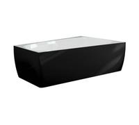 Hoesch Hoesch iSENSI Baignoire trapèze 170x100 cm, D, SLS + Kli/kla., noir-blanc Quantité:1