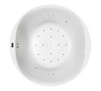 Hoesch Hoesch Whirlpool iSensi Rond 1500 Monolith, Airsyst Fente de Trop-plein Chrome, BW Blanc-Gris Quantité:1