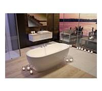 Hoesch iSENSI Oval baignoire 3822.010 190x90cm, blanc , 259 l, avec trop-plein