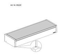 Hoesch match0 89220 teck, 80x25.5x13.1cm