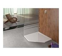 Hoesch Muna receveur de douche à 5 angles en fonte minérale 4219xA.013 90 x 90 x 3 cm, blanc mat