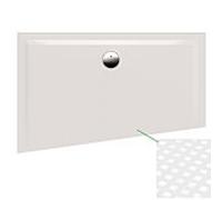 Hoesch Muna receveur de douche en fonte minérale 4227.730 120 x 90 x 3 cm, gris pierre, Solique, gauche, antidérapant