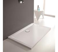 Hoesch Receveur de douche Hoesch en fonte minérale MUNA avec antidérapant 800x700x30mm blanc Quantité:1