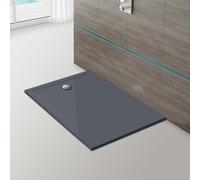 Hoesch Muna S receveur de douche en fonte minérale 4256XA.715 130 x 80 x 3 cm, gris ardoise, Solique