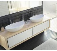 Hoesch Namur lavabo 60x35 cm ovale à poser blanc brillant 4411.010